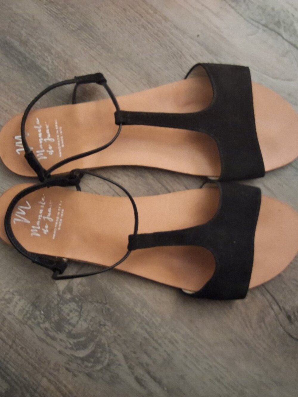 Black Suede Sandals - EU Size 40